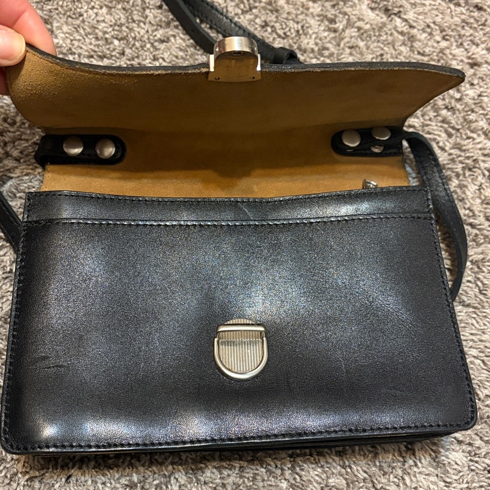 Patricia Nash Lanza Crossbody Organizer Black Leather Heritage Bag - Picture 7 of 11